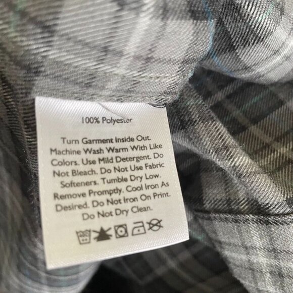 Mens Eddie Bauer Button Down Shirt Size L Plaid Double Pocket u - Picture 9 of 9